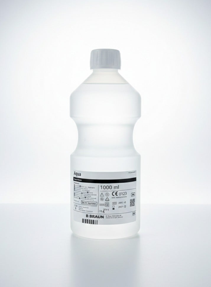 BAXTER B. Braun's ultra-pure sterile aqueous solution, specially designed for external medical uses and tissue washing, comes in a plastic container designed for ease of use and control. - Image 1